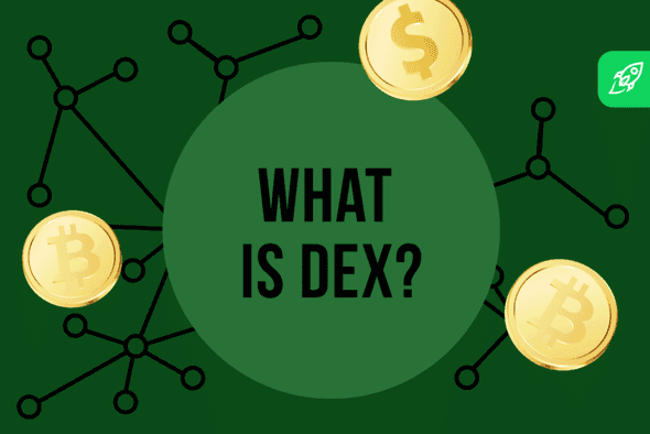 Let's learn all about DEX's A person using a decentralized exchange (DEX) to swap tokens.